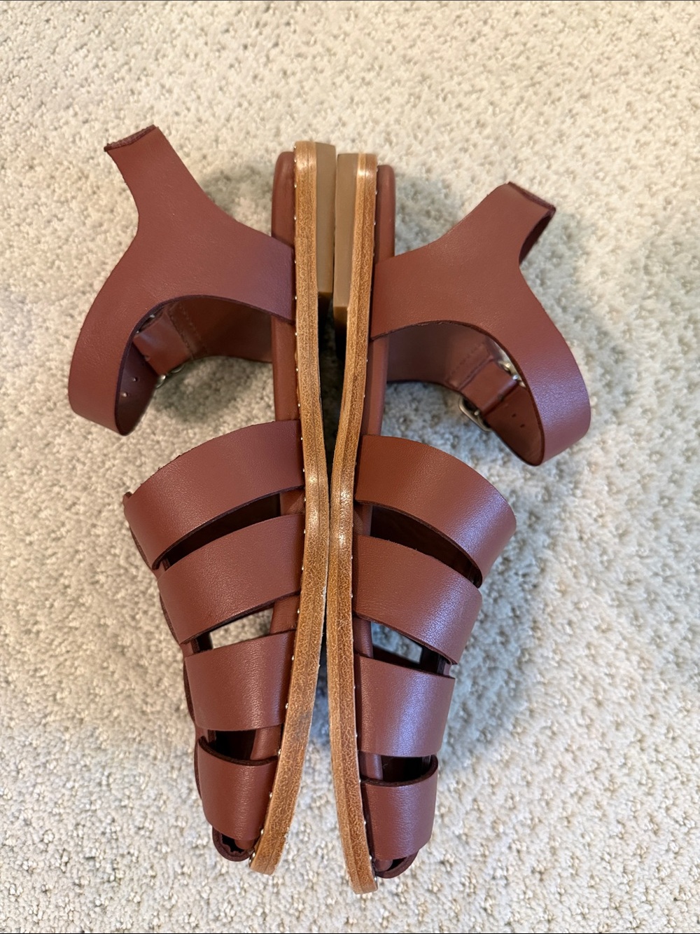 Quince Brown Leather Fisherman Sandals - Picture 9 of 13